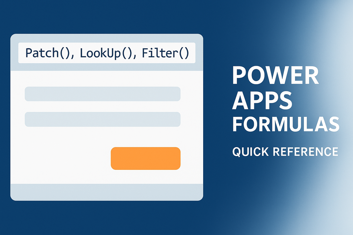 Power Apps Formulas Quick Reference